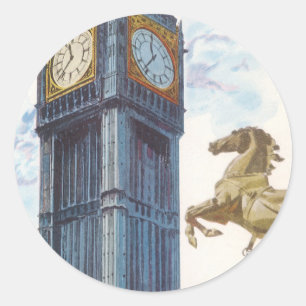 Big Ben Uhrturm im Palace of Westminster Runder Aufkleber
