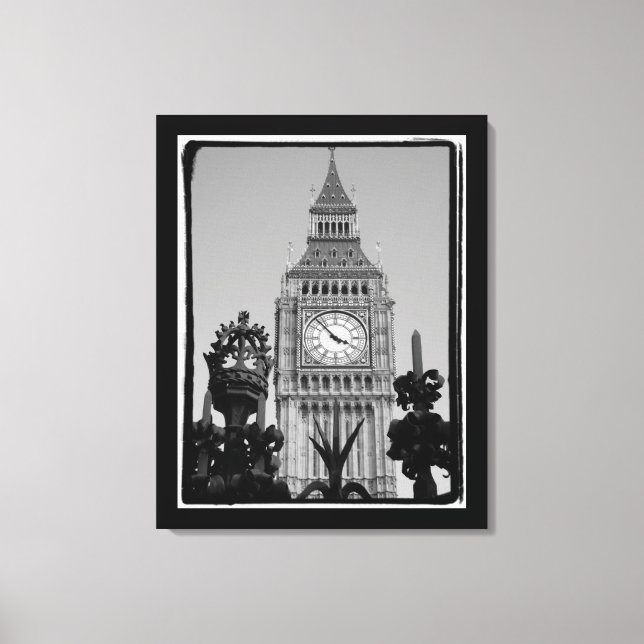 "Big Ben" Uhrturm im Westminster Palace Leinwanddruck (Vorderseite)