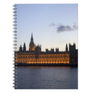 Big Ben und das Houses of Parliament in der Stadt Notizblock