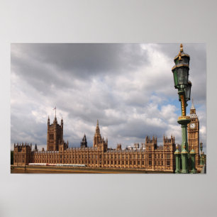 Big Ben und Häuser des Parlaments in London-Plakat Poster