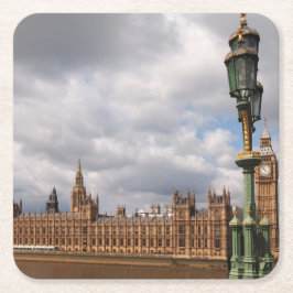 Big Ben und Häuser des Parlaments in Rechteckiger Pappuntersetzer