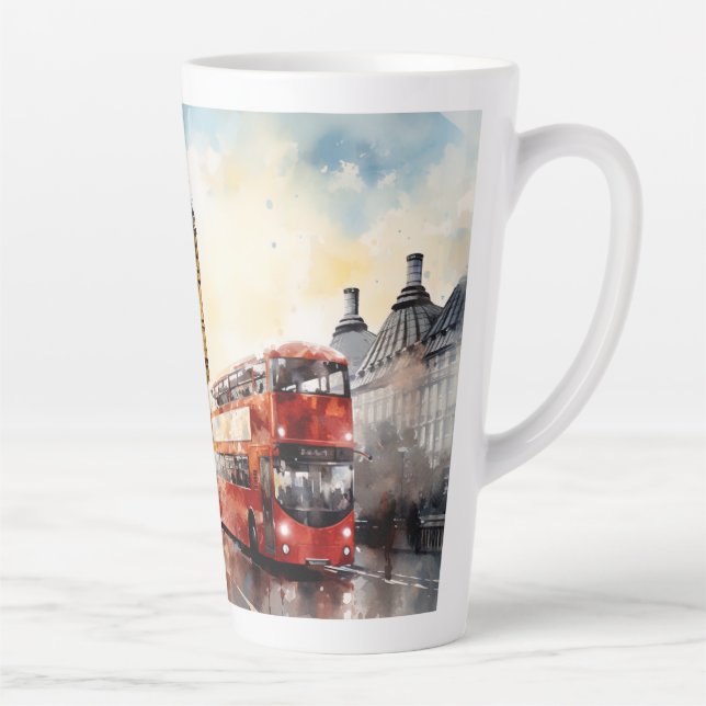 Big Ben und Red Bus in London Milchtasse (Rechts)
