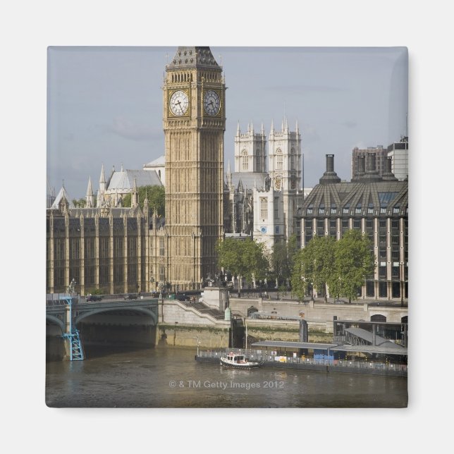 Big Ben und Themse River Magnet (Vorne)