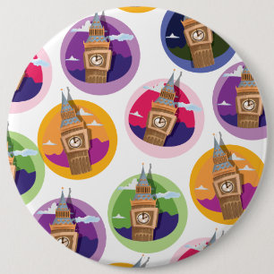Big Ben Westminster Uhrturm Button