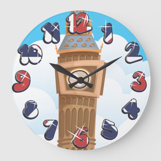 Big Ben Westminster Uhrturm Große Wanduhr (Vorderseite)