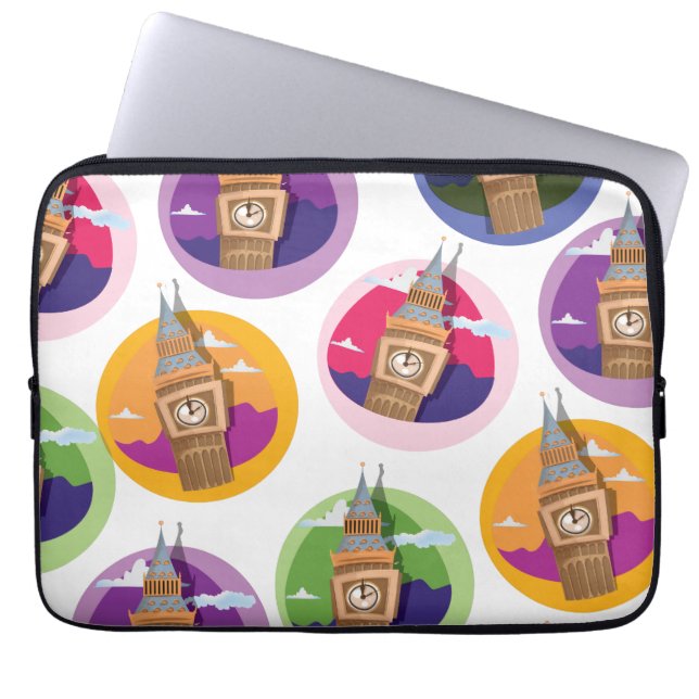 Big Ben Westminster Uhrturm Laptopschutzhülle (Vorderseite)