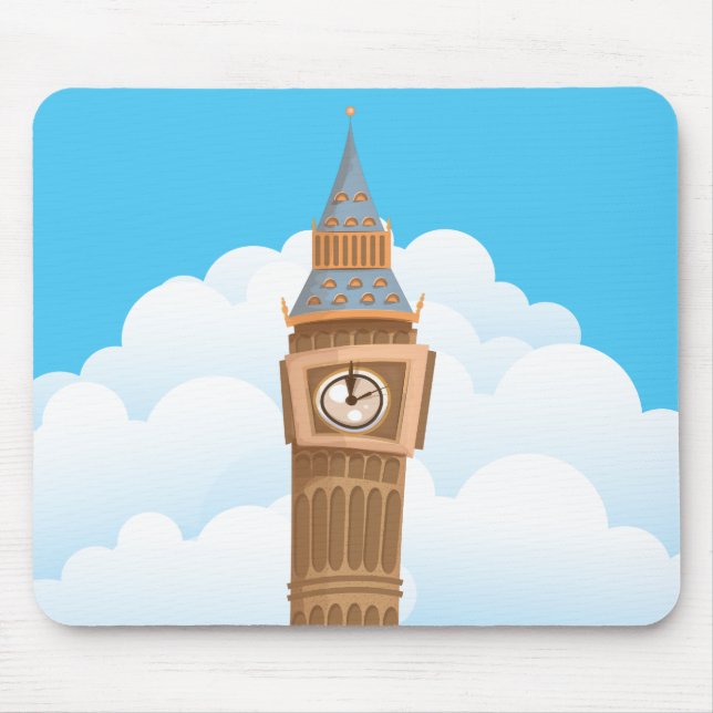 Big Ben Westminster Uhrturm Mousepad (Vorne)
