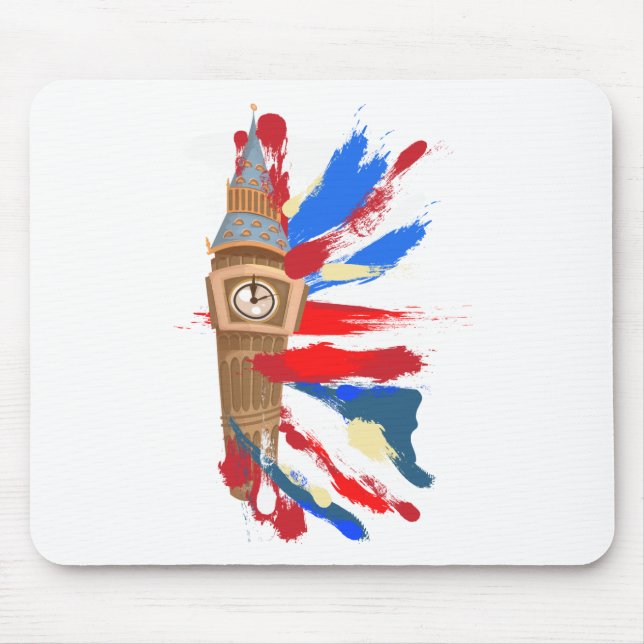 Big Ben Westminster Uhrturm Mousepad (Vorne)