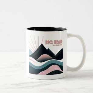 Big Bend National Park farbenfrohe Hügel Zweifarbige Tasse