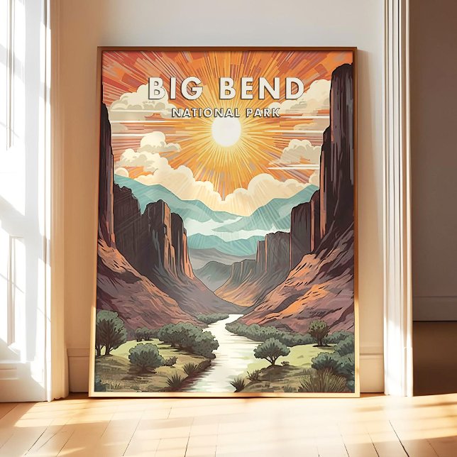 Big Bend National Park Poster Art Print, Retro Nat (Von Creator hochgeladen)