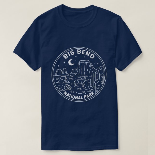 Big Bend National Park Teas Monolin Minimalistic T-Shirt (Design vorne)