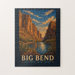 Big Bend National Park Texas Moderne Holzschnittku