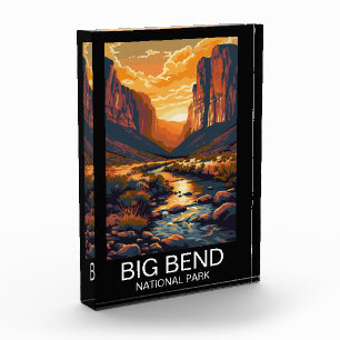 Big Bend National Park Texas Retro Reisen Fotoblock