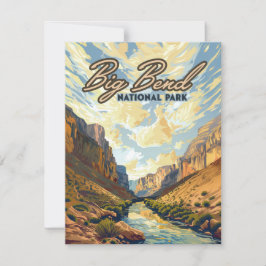Big Bend National Park Texas Wüste Retro Card