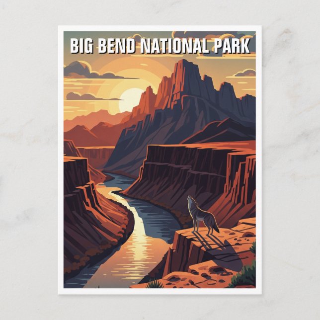Big Bend National Park Travel Postkarte (Vorderseite)