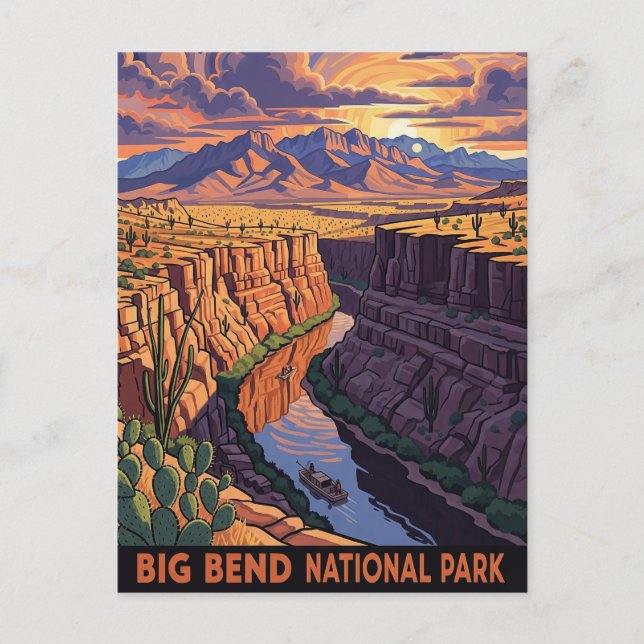 Big Bend National Park Travel Postkarte (Vorderseite)
