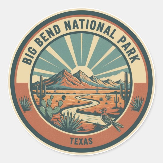 Big Bend National Park Travel Runder Aufkleber (Vorderseite)