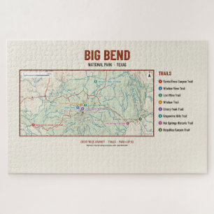 Big Bend National Park Wanderkarte Puzzle