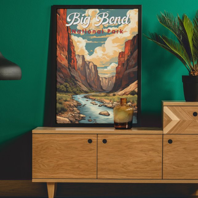 Big Bend Nationalpark Illustration Retro Poster (Von Creator hochgeladen)