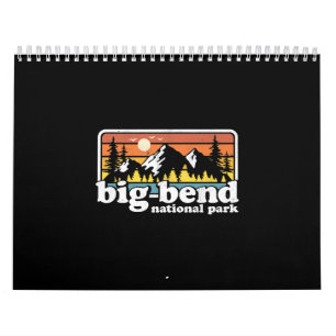 Big Bend Nationalpark Retro Wandern Camping Kalender