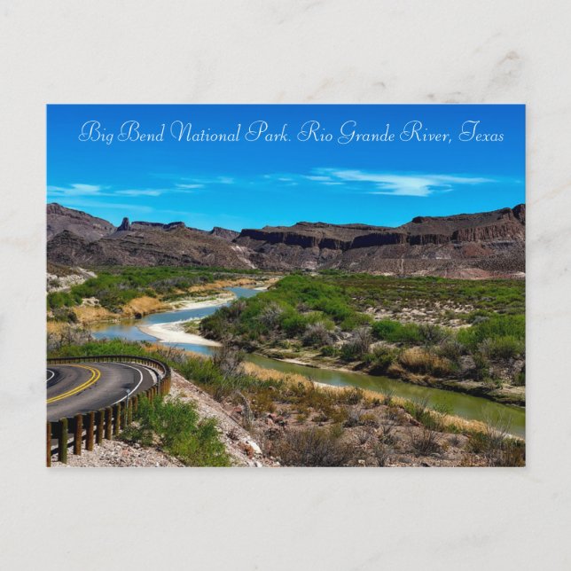 Big Bend Nationalpark Rio Grande River Texas Postkarte (Vorderseite)