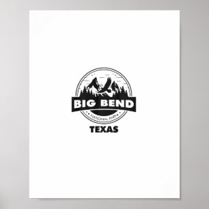 Big Bend Nationalpark Texas Camping Bergwandern Poster
