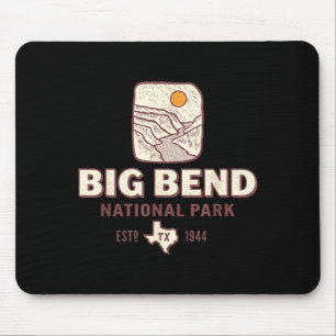 Big Bend Nationalpark Texas Reise Retro Mousepad