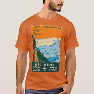 Big Bend Nationalpark Vintag WPA Chihuahuuan Land T-Shirt