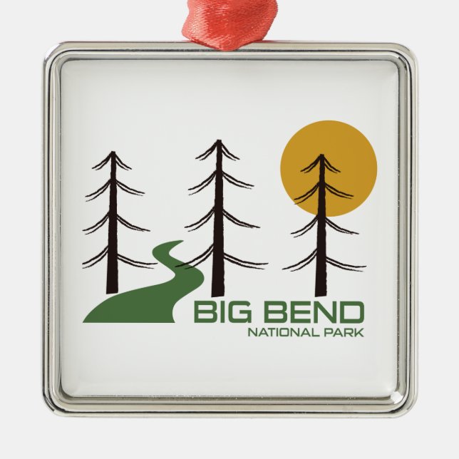 Big Bend Nationalparkweg Ornament Aus Metall (Vorne)