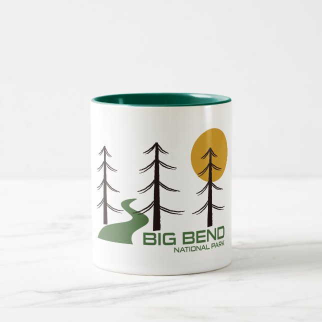 Big Bend Nationalparkweg Zweifarbige Tasse (Mittel)