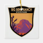 Big Bend Ranch Staat Park Texas Vintag Keramikornament<br><div class="desc">Big Bend Ranch Staat Park Kunstwerk Design. Es ist der größte Staat Park in Texas.</div>