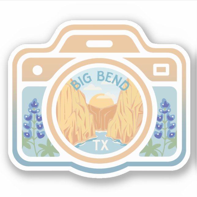 Big Bend Texas Camera Sticker (Vorderseite)