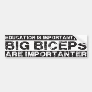 Big Biceps sind wichtig für den sonnigen Autoaufkl Autoaufkleber