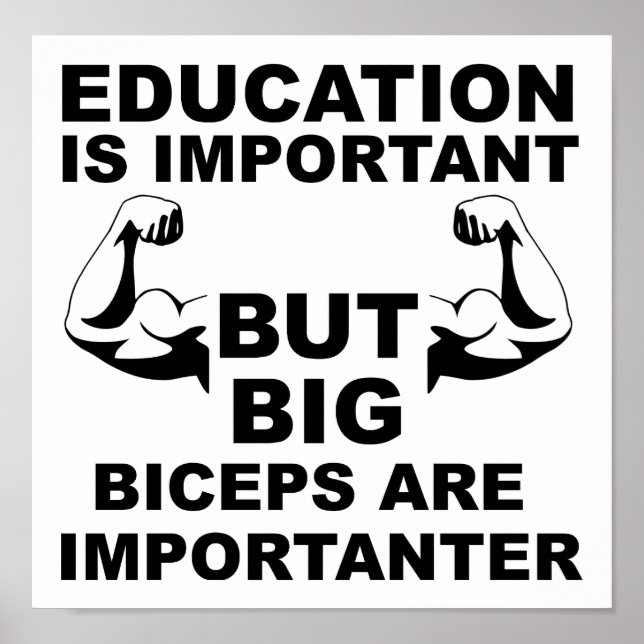 Big Biceps Wichanter Funny Poster (Vorne)