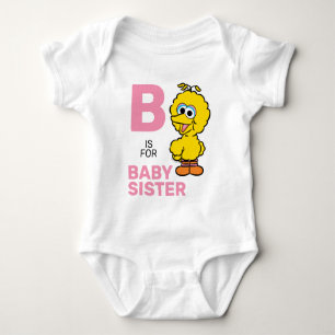 Big Bird   B ist für Babyregister Baby Strampler