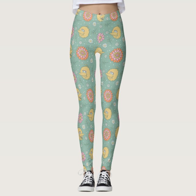 Big Bird | Good Vibes Floral Pattern Leggings (Vorderseite)