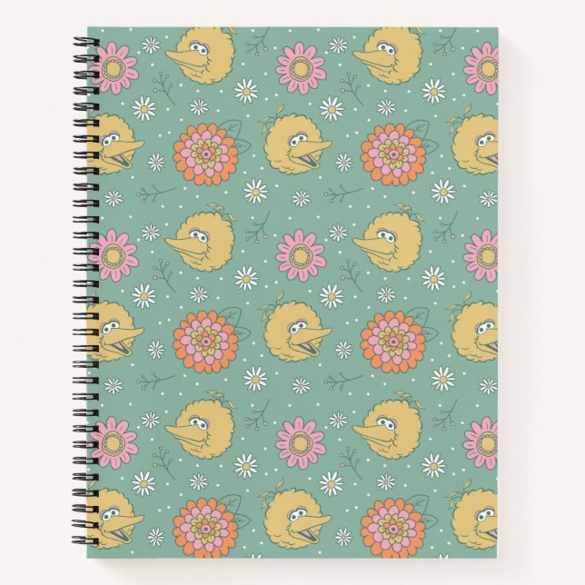 Big Bird | Good Vibes Floral Pattern Notizbuch (Vorderseite)