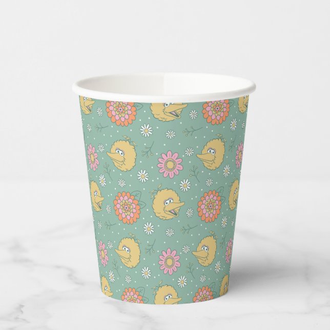 Big Bird | Good Vibes Floral Pattern Pappbecher (Links)