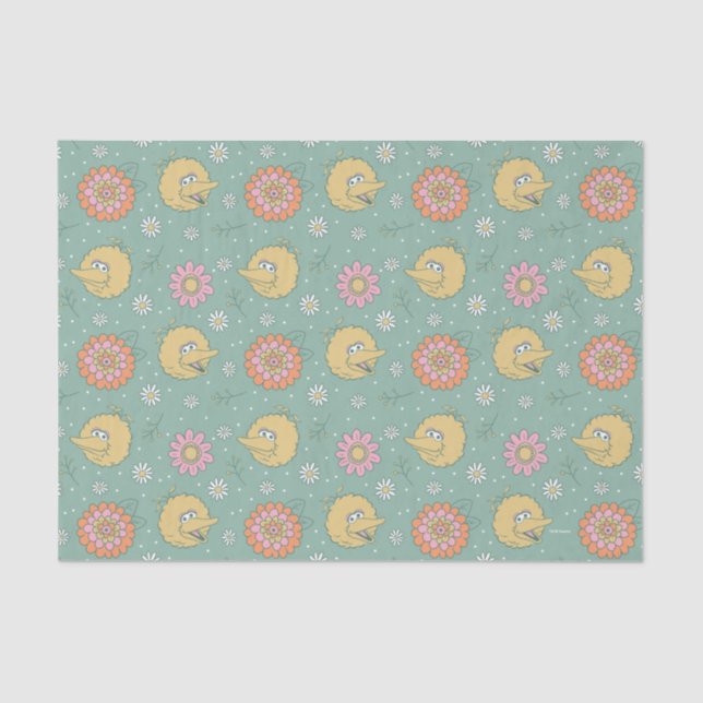 Big Bird | Good Vibes Floral Pattern Seidenpapier (Vorderseite)