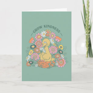 Big Bird   Grow Kindness floral Graphic Karte
