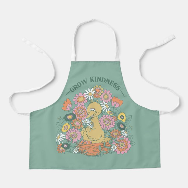 Big Bird | Grow Kindness floral Graphic Schürze (Vorderseite)