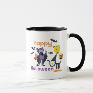 Big Bird und Count   Happy Halloween Tasse
