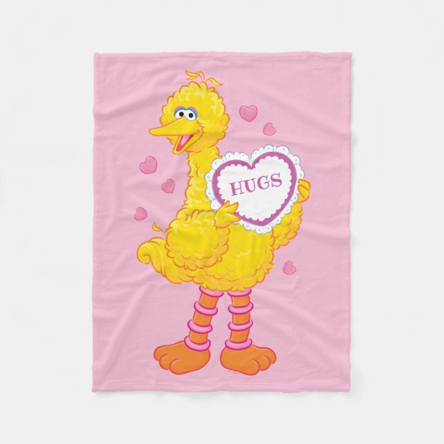 Big Bird Valentine Fleecedecke (Vorderseite)