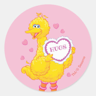Big Bird Valentine Runder Aufkleber