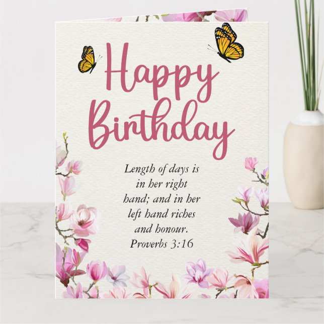 Big Birthday Mama Rosa Blumenschrift Karte (Vorderseite)