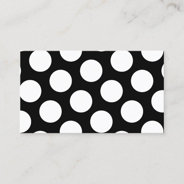Big Black and White Polka Dots Visitenkarte (Vorderseite)