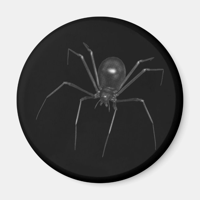 Big Black Creepy 3D Spider Magnet (Vorne)