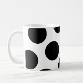 Big Black Diagonal Dots Kaffeetasse