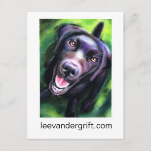 Big Black Dog smlr., leevandergrift.com Postkarte
