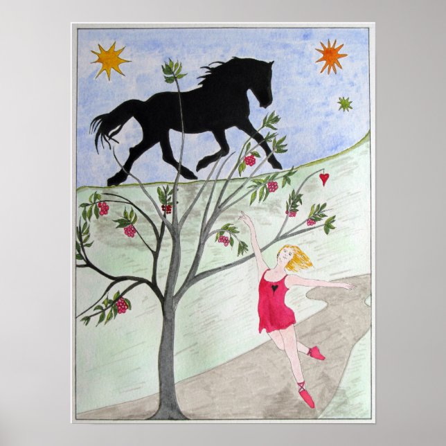 "Big Black Horst and a Cherry Tree" Poster (Vorne)